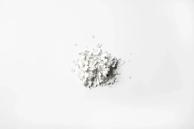 Eggshells on whit floor